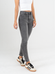 Ref: 065212 Jean skinny stretch, tiro alto, tono gris claro