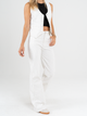 Ref: 069068 Pantalón mom flare,, tiro alto, tono ivory, con rayas