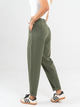 Ref: 069155 Pantalón slouchy, stretch, sin prense, tiro alto, tono verde, detalle en pretina