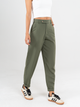 Ref: 069155 Pantalón slouchy, stretch, sin prense, tiro alto, tono verde, detalle en pretina