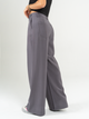 Ref: 069239 Pantalón mom flare palazzo, sin prenses, tono gris oscuro