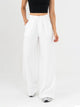 Ref: 068352 Pantalón mom flare palazzo, prenses, tono ivory, tejido plano liviano, tiro alto