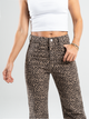 Ref: 069326 Pantalón straight leg, rígido, animal print, tiro alto