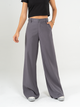 Ref: 069239 Pantalón mom flare palazzo, sin prenses, tono gris oscuro