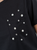 Ref: 0610308 T-shirt fondo entero, detalle en piedras brillantes, tono negro