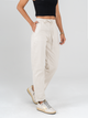 Ref: 069002 Pantalón slouchy cropped, tiro alto, dril liviano, tono arena, pretina con resorte