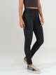 Ref: 065163 Pantalon Skinny, stretch, tiro alto, tono negro, efecto cuero